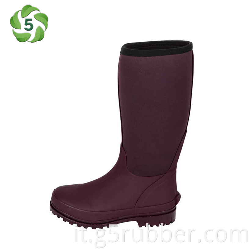 14 Inch Purple Neoprene Rubber Boots